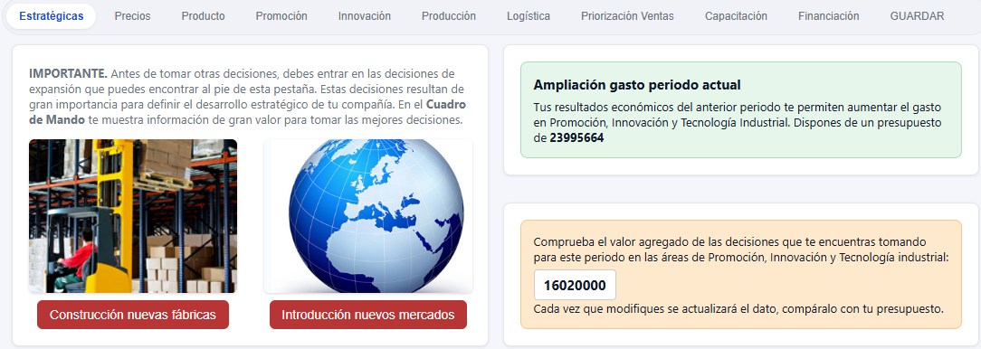Decisiones estratégicas